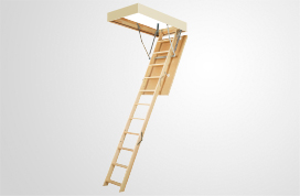 Összecsukható padlásfeljáró lépcsők fa létraszárral